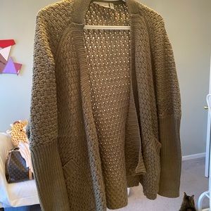 Green sweater cardigan